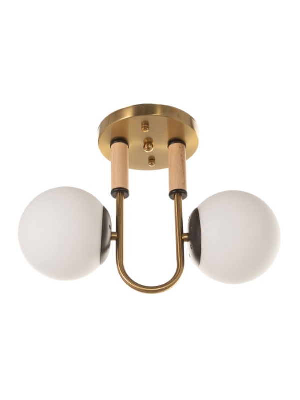 Люстра "Донна" 2х40Вт Е27 черный/латунь 37х15х25см