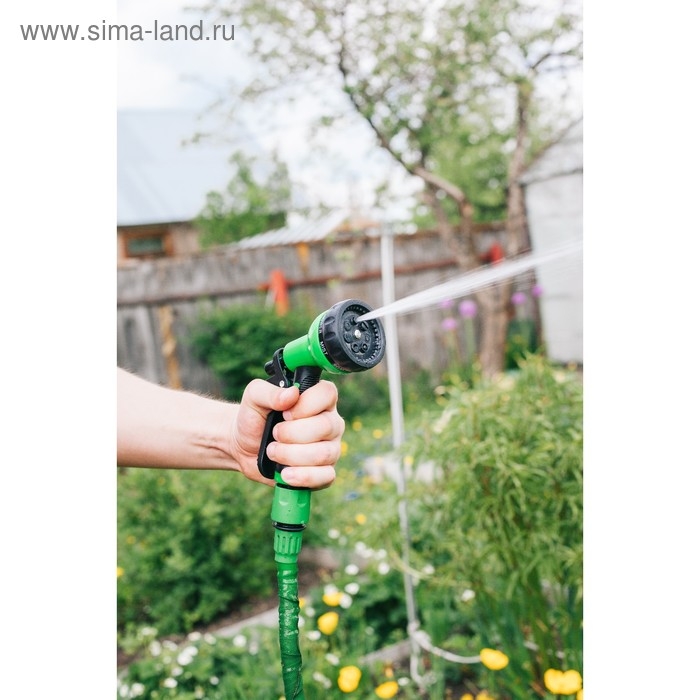 Пистолет для полива, 5 режимов, под шланги 1/2" (12 мм), 3/4" (19 мм), 1" (25 мм), пластик, Greengo