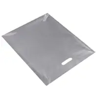 Пакет полиэтиленовый с вырубной ручкой, серебряный 40-50 См, 60 мкм