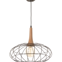 Светильник "Чикаго" 1х40Вт Е27 черный/коричневый 39х39х35(135)см