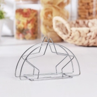 Салфетница Доляна &laquo;Звезда&raquo;, цвет серебряный