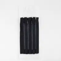 Молния &laquo;Трактор&raquo;, №5, неразъёмная, замок автомат, 18 см, чёрная, белая, синяя