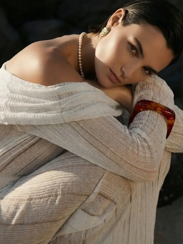 Браслет манжет акрил "Тренд", цвет коричневый