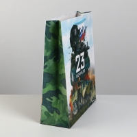 Пакет подарочный ламинированный вертикальный, упаковка, &laquo;С 23 февраля&raquo;, M 26 х 30 х 9 см