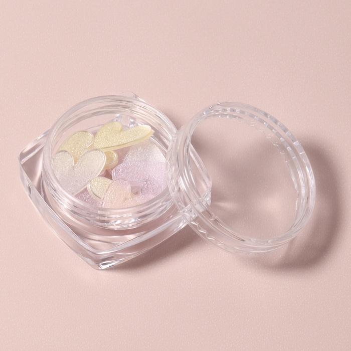 Фигурки для дизайна ногтей &laquo;Сахарные сердечки&raquo;, объёмные, разноцветные