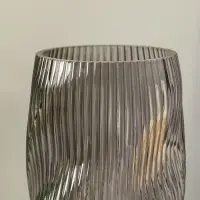 Ваза стекло настольная "Венди" 29х12х10 см, серый
