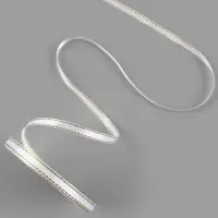 Лента атласная, с золотым люрексом, 6 мм, 23&plusmn;1 м, белая №001