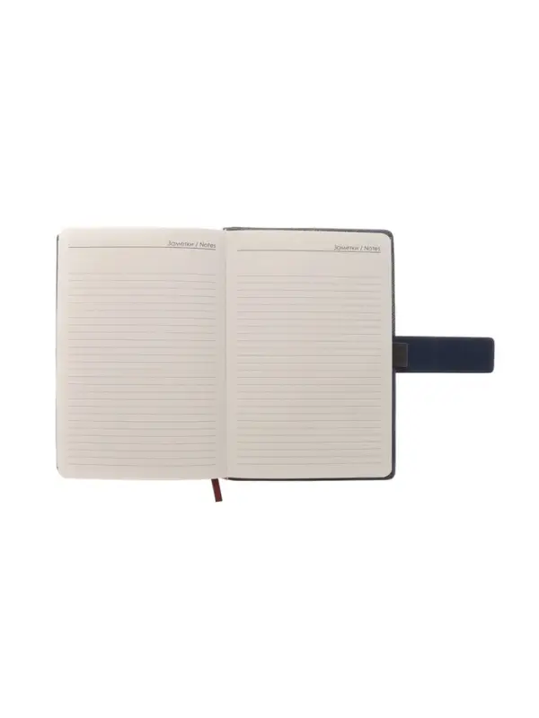 Ежедневник недатированный формат А5, с хлястиком, 128л, линия, пвх, Синий