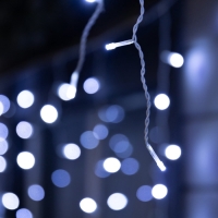 Гирлянда &laquo;Бахрома&raquo; 6 &times; 0.7 м, IP44, УМС, белая нить, 120 LED, свечение белое, 220 В