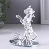 Сувенир стекло "Конь на дыбах, с бриллиантом" 8,5х6х9,5 см