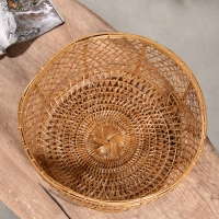 Корзина плетёная "Клоус" бамбук 40х40х16 см, светлая