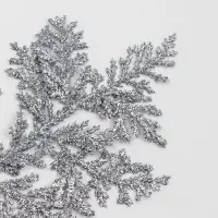 Декоративная веточка &laquo;Изумление&raquo; в серебрянном цвете, 0,3 &times; 12 &times; 28 см