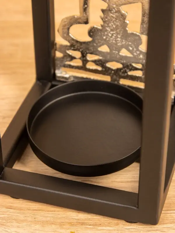 Подсвечник фонарь "Геральдика" 11х11х24,5 см, d 7,5 см, алюминий, железо