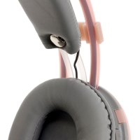 Наушники полноразмерные Mybit W-33, RGB подсветка, BT5.3, 800 мАч, Type-C, розовые