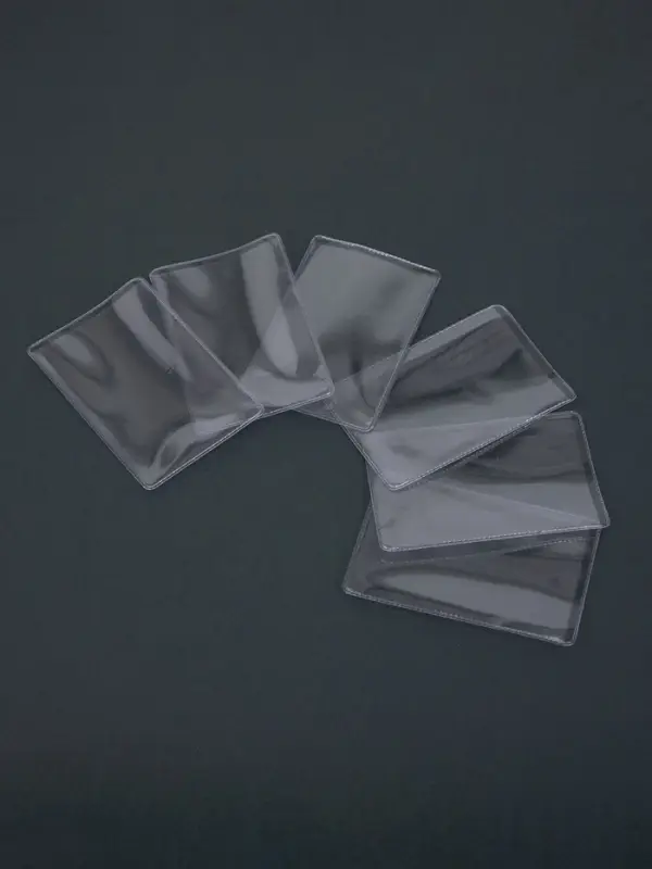 Обложка для проездного, вмещает 2 карты, 50 шт., 250 мкн, прозрачная