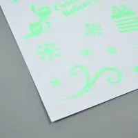Виниловые наклейки &laquo;Новогодние&raquo;, со светящимся слоем, 35 &times; 50 см, 2 листа