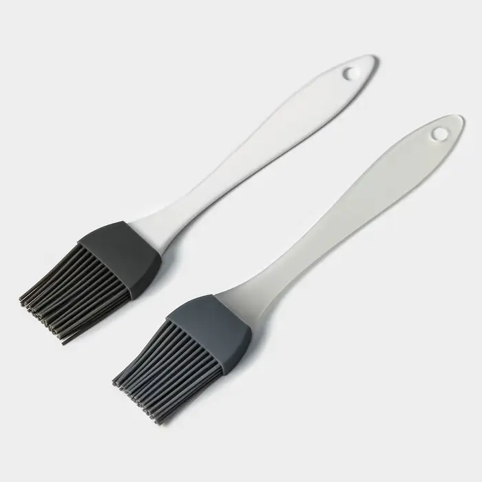 Кисть Доляна &laquo;Фобос&raquo;, силикон, 16.5&times;2.9 см, серая