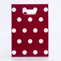 Подарочная коробка - пакет, упаковка с вырубной ручкой, &laquo;Горох&raquo;, 14&times;6&times;21 см