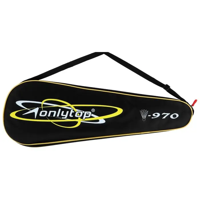 Ракетки для бадминтона ONLYTOP, алюминий, набор 2 шт., в чехле, цвет синий/белый