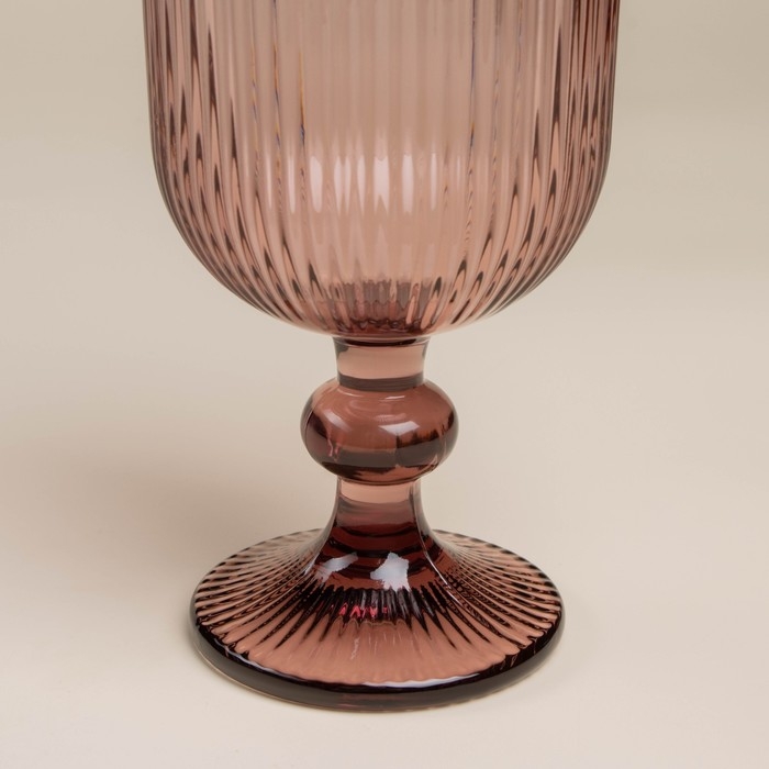 Набор бокалов для вина стеклянный SL Home &laquo;Модерн&raquo;, 250 мл, 8&times;14,5 см, цвет розовый