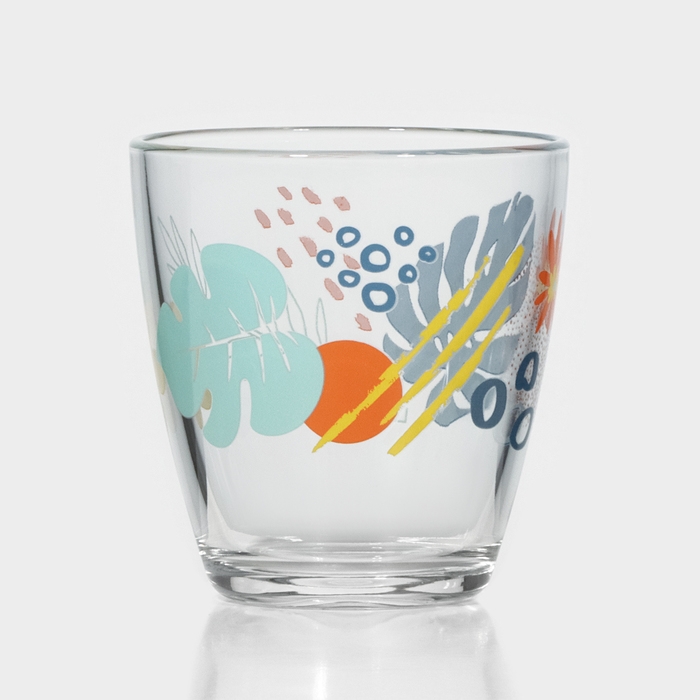 Стакан низкий стеклянный &laquo;Тропики&raquo;, 250 мл, МИКС