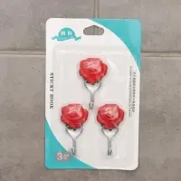 Крючок на липучке &laquo;Цветочек&raquo;, 3 шт, цвет МИКС