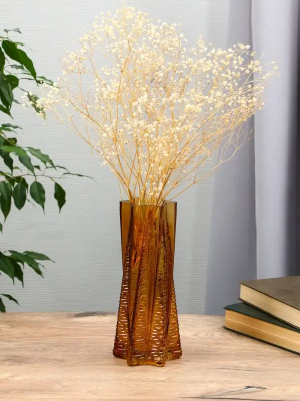 Ваза стекло настольная "Флоранс" 25х11х9 см, коричневый