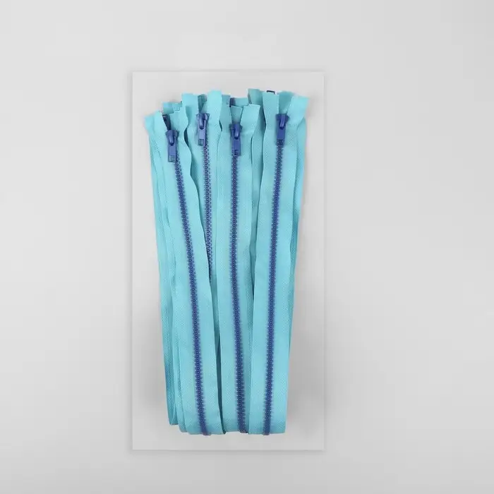 Молния &laquo;Трактор&raquo;, №5, разъёмная, замок автомат, 60 см, голубая