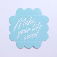 Коробка для печенья, кондитерская упаковка с пластиковой крышкой, Make your life sweet, 10.5 х 10.5 х 3 см