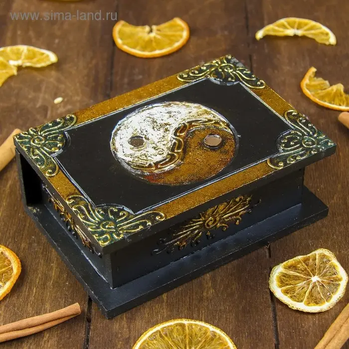 Шкатулка "Ин-Янь" 15х10х5 см, МДФ