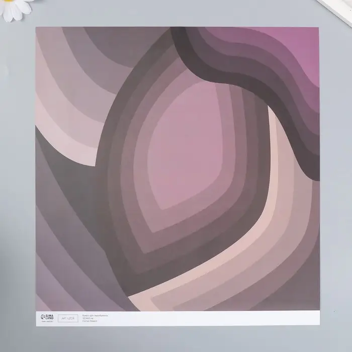 Бумага для скрапбукинга "Лепестки" плотность 180 гр 30,5х32 см