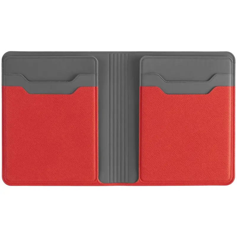 Картхолдер с отделением для купюр Dual, красный