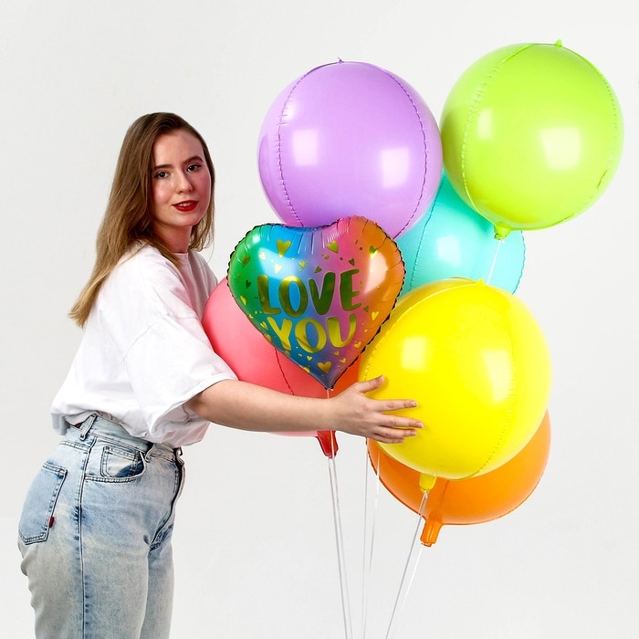 Набор шаров &laquo;Я люблю тебя&raquo;, полимер, фольга набор 7 шт.