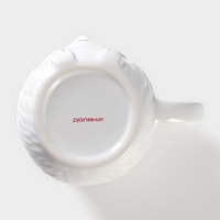 Кружка Доляна &laquo;Ёжик в золотом&raquo;, 450 мл, цвет белый