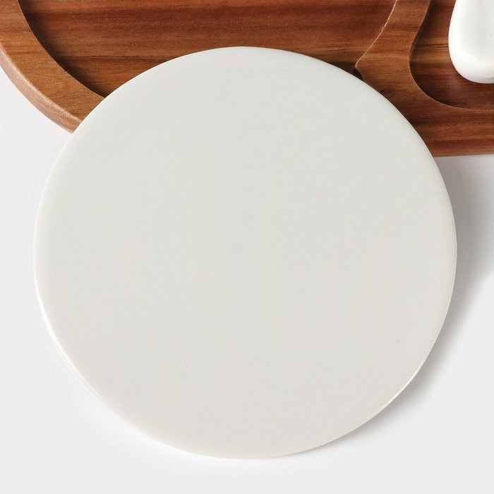 Набор для подачи сыра &laquo;Мрамор&raquo;, 2 ножа, 28&times;18,5&times;1,5 см, акация