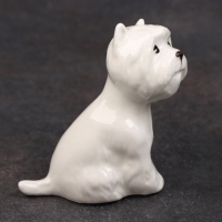 Статуэтка фарфоровая "Вест хайленд уайт терьер, сидит", 7 см
