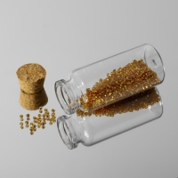 Набор баночек для хранения бисера, d = 3 &times; 7 см, 4 шт, в контейнере, 13,5 &times; 8,7 &times; 4 см