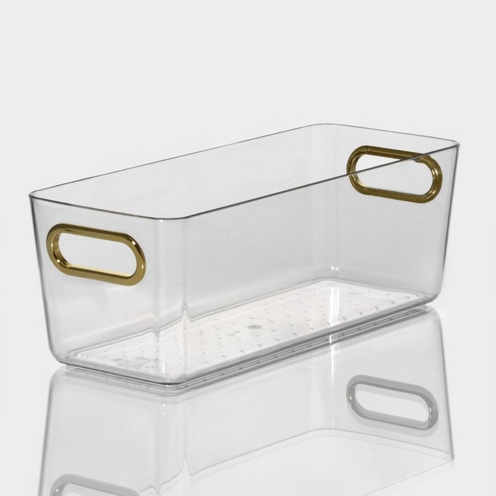 Контейнер для хранения &laquo;Нежность&raquo;, 28&times;11&times;9,5 см, цвет прозрачный