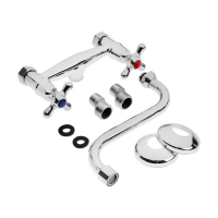 Смеситель для кухни ZEIN Z27380101, настенный, кран-букса латунь 1/2", хром