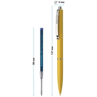 Ручка шариковая автоматическая Schneider "K15", чернила синие, узел 1,0мм, корпус микс, дисплей, под логотип