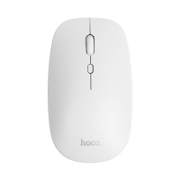 Мышь Hoco GM15, беспроводная (2.4 + BT), оптическая, 800-1200-1600 dpi, белая