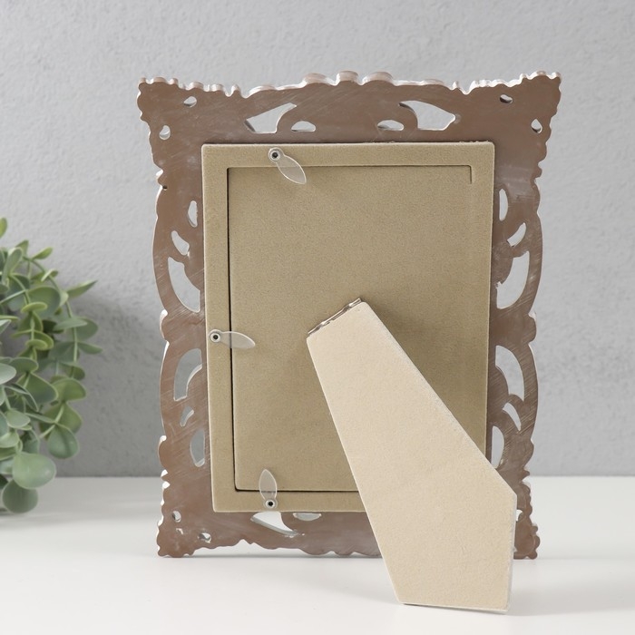 Фоторамка полистоун 10х15 см "Элизиум" белая с патиной 18,1х1,7х23,2 см