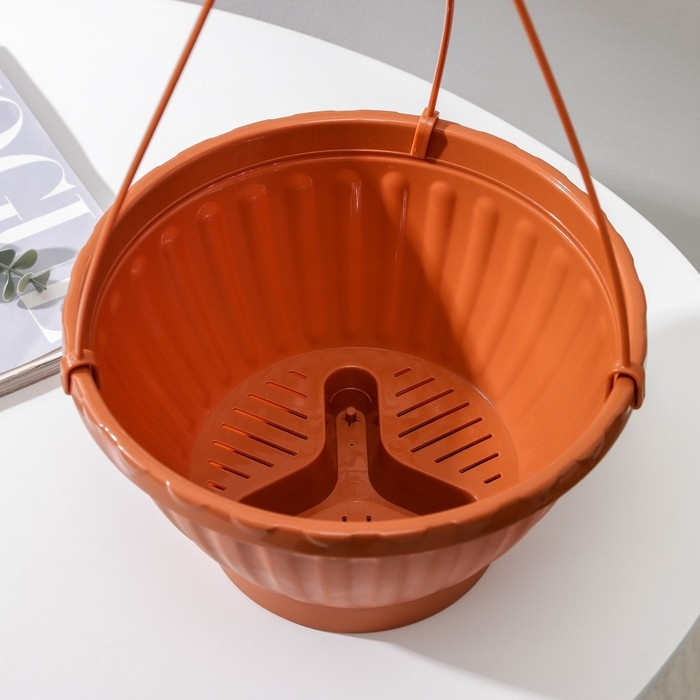 Кашпо для цветов подвесное &laquo;Мирабель&raquo;, 2,5 л, цвет коричневый