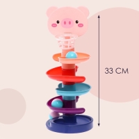 Развивающая пирамидка &laquo;Попади в корзину&raquo;, 6 элементов, свинка