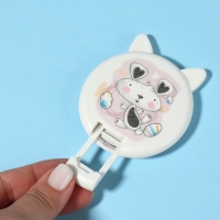 Зеркало карманное &laquo;Зверюшки&raquo;, d = 5,5 см, цвет белый