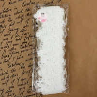 Кружево гипюровое, 55 мм &times; 6,8 &plusmn; 0,5 м, цвет белый