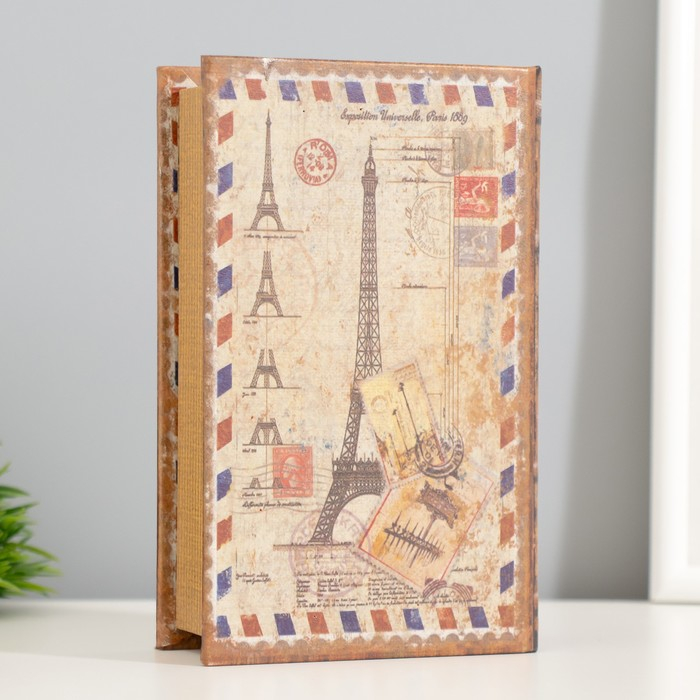 Сейф дерево книга "Письмо во Францию" кожзам 17х11х5 см