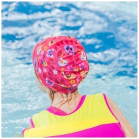 Шапочка для плавания детская ONLYTOP &laquo;Птички&raquo;, тканевая, обхват 46-52 см