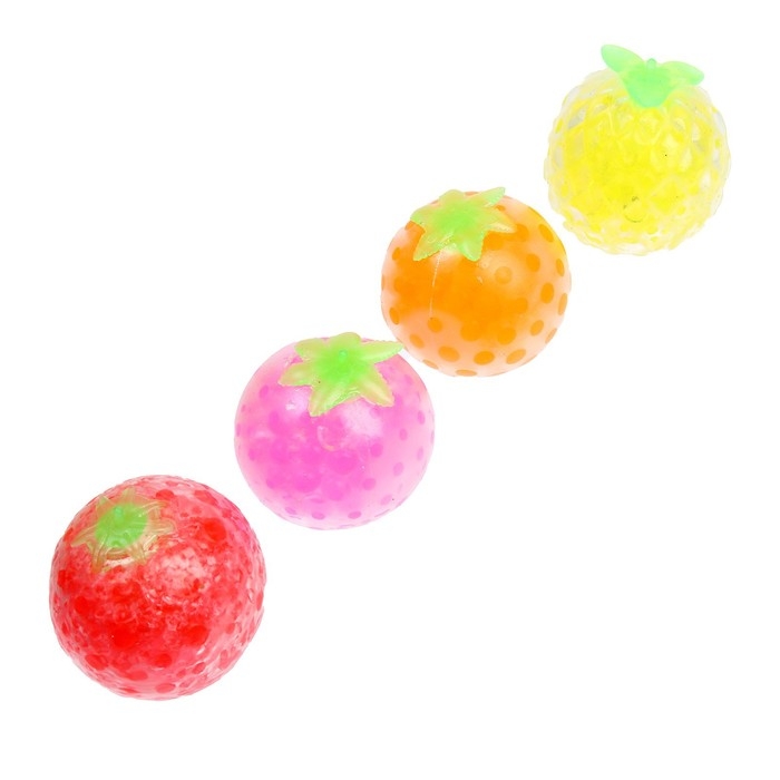 Антистресс сквиш мялка &laquo;Фруктики&raquo;, с гидрогелем, цвета МИКС, в шоубоксе