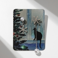 Новый год! Серьги с жемчугом &laquo;Снежинки&raquo;, асимметрия, цвет белый в серебре